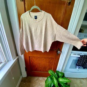 GAP Wool Crop Sweater in Oatmeal [L]